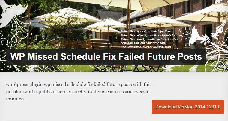 WP Missed Schedule Fix Failed Future Posts WP Missed Schedule Fix Failed Future Posts