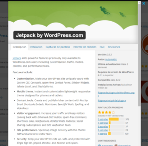JetPack, plugin para WordPress de Auttomatic