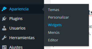 Los widgets en WordPress