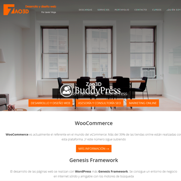 Desarrollo y diseño web. SEO y Marketing Online en Zao3D