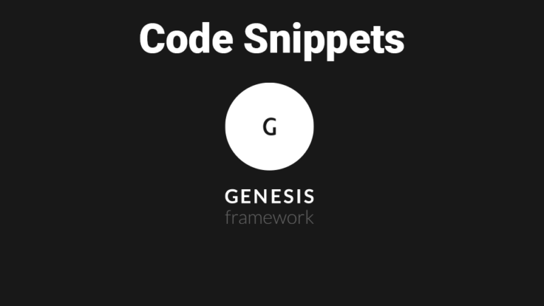 Snippets para Genesis Framework