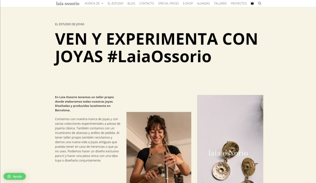 Web de Laia Ossorio | Joyería artesanal
